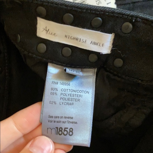 M1858 black pants Alice high rise ankle - Picture 4 of 5